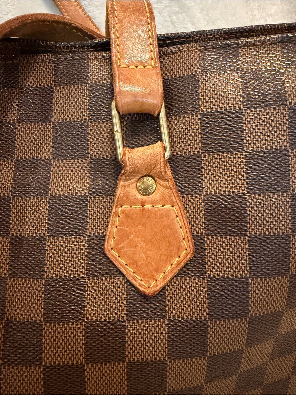 Vintage Louis Vuitton Columbine Tote Bag in the Damier Ebene canvas - Picture 6 of 9